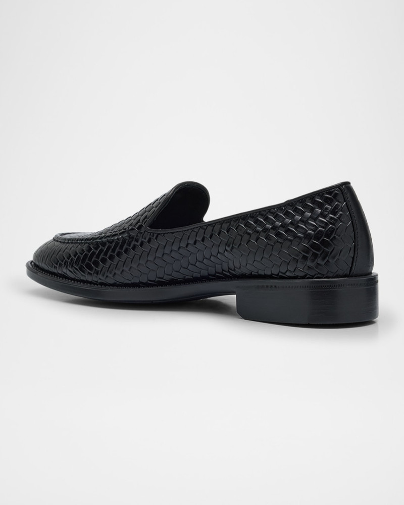 Giuseppe Zanotti Men's Sorrento 15 Woven Leather Loafers outlook
