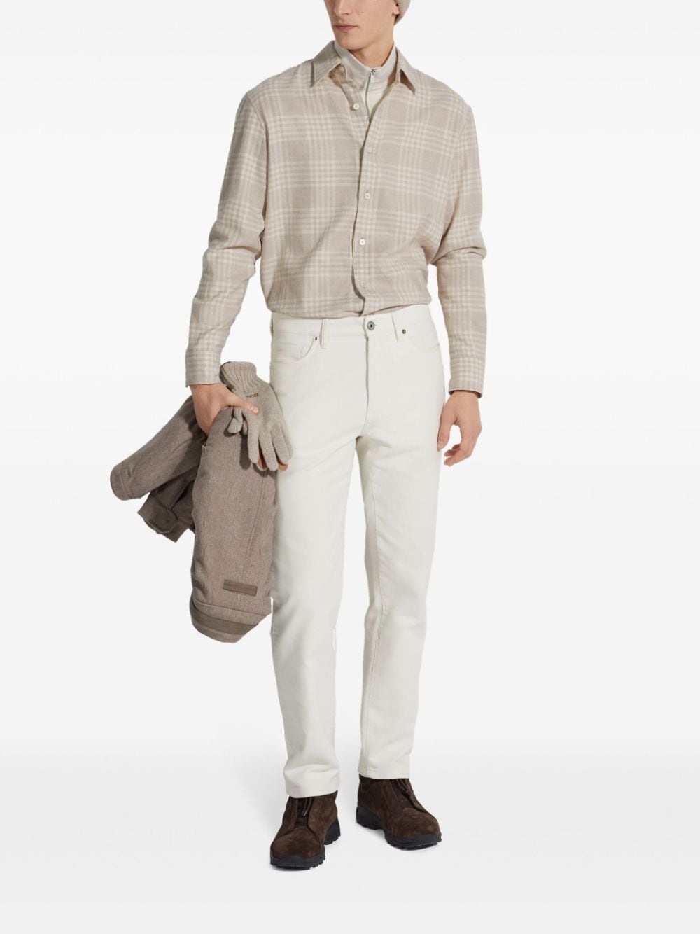 check-pattern shirt - 2