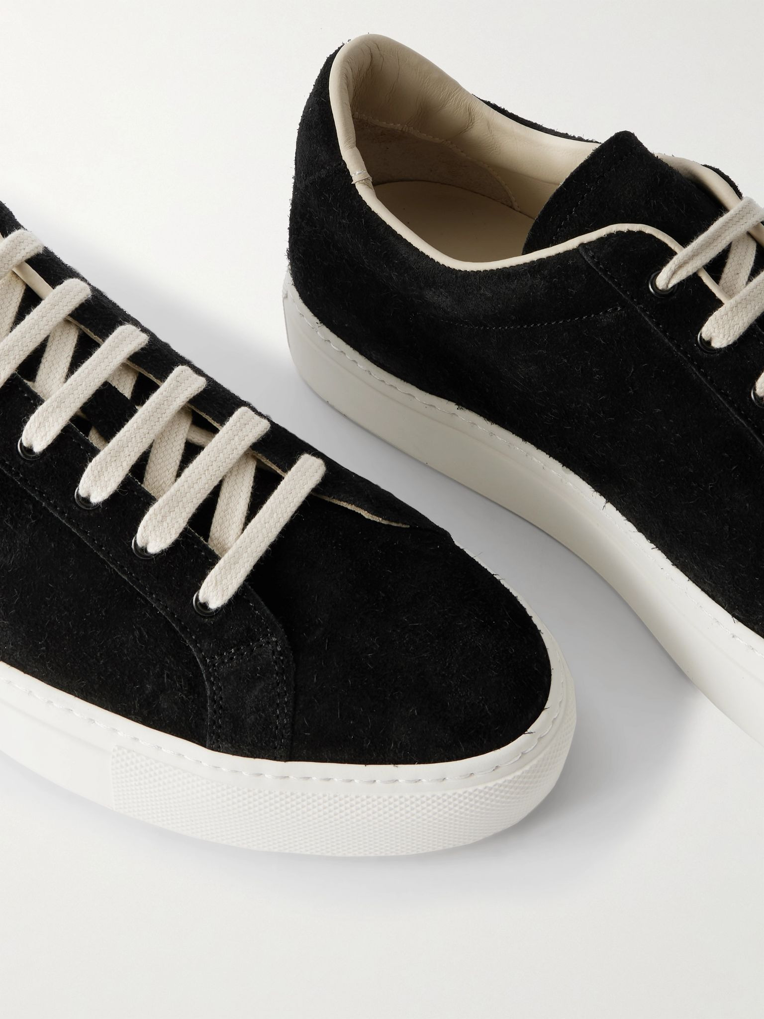 Achilles Sport Brushed-Suede Sneakers Black - 5