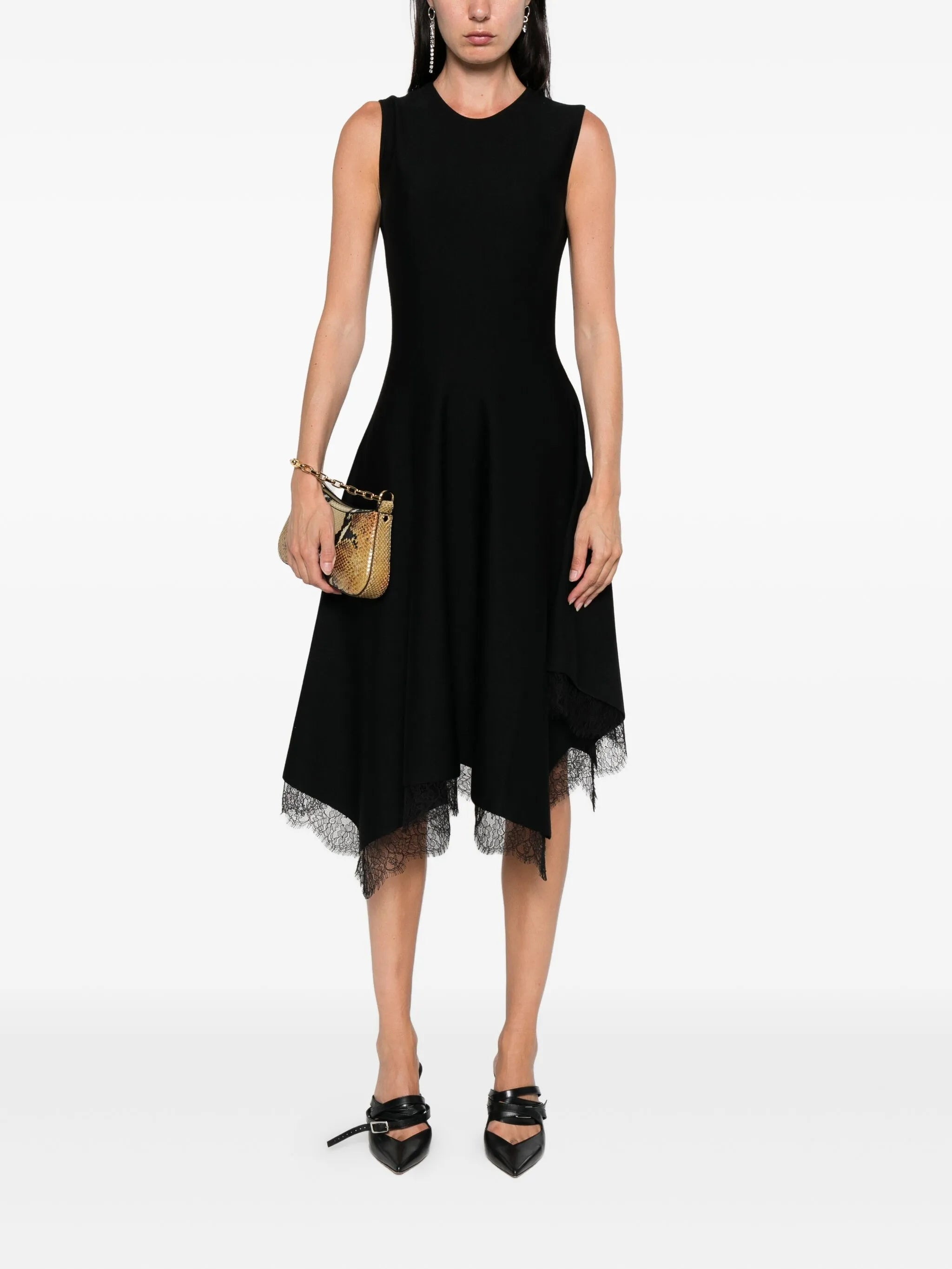 Alexander Mcqueen Lace-trimmed Sleeveless Dress - 5