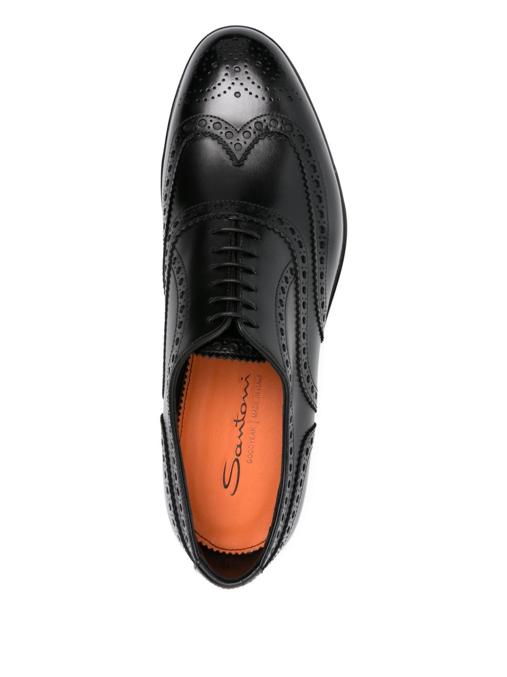 perforated leather oxford shoes - 4