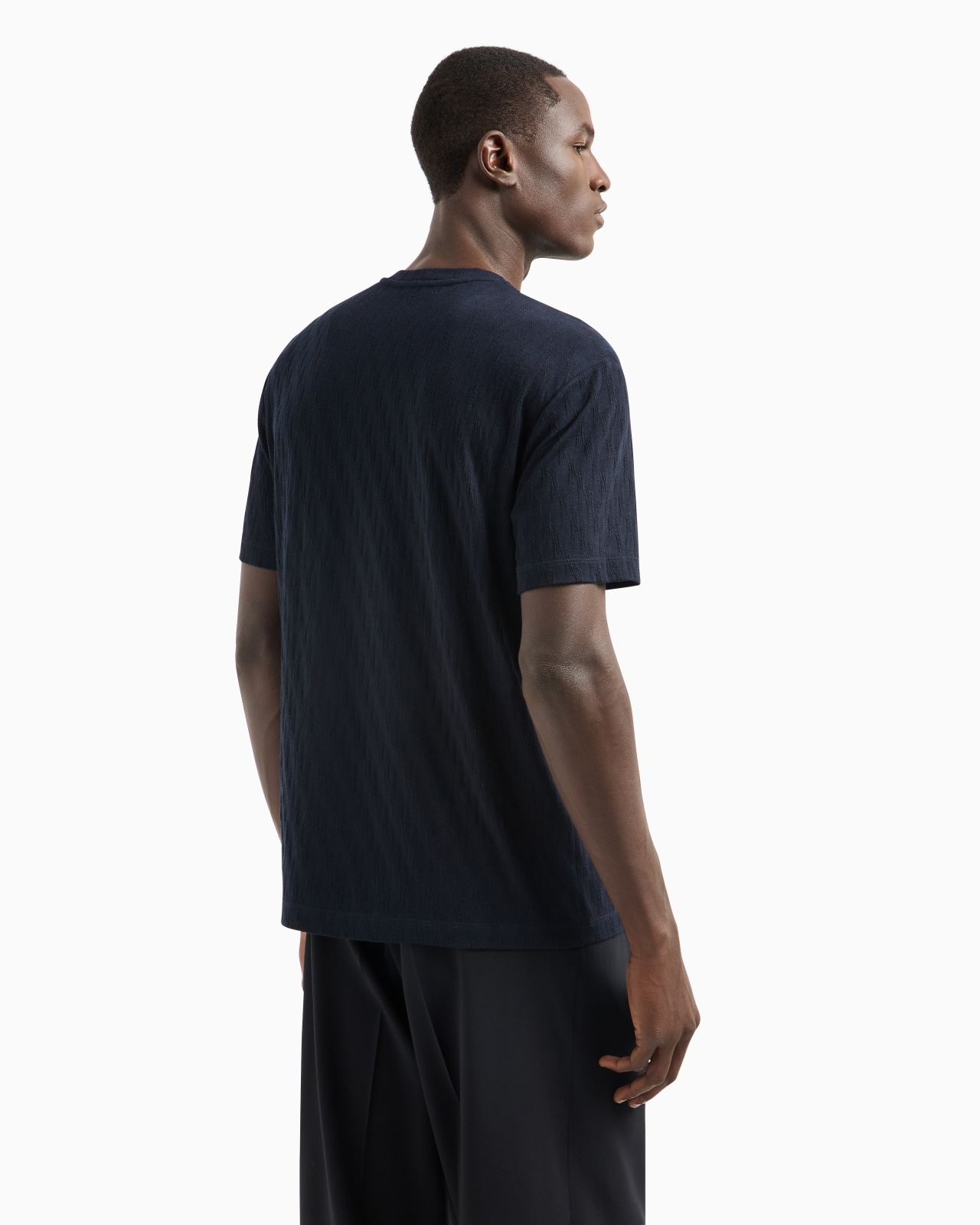 STRETCH VISCOSE-BLEND CREW-NECK T-SHIRT - 3