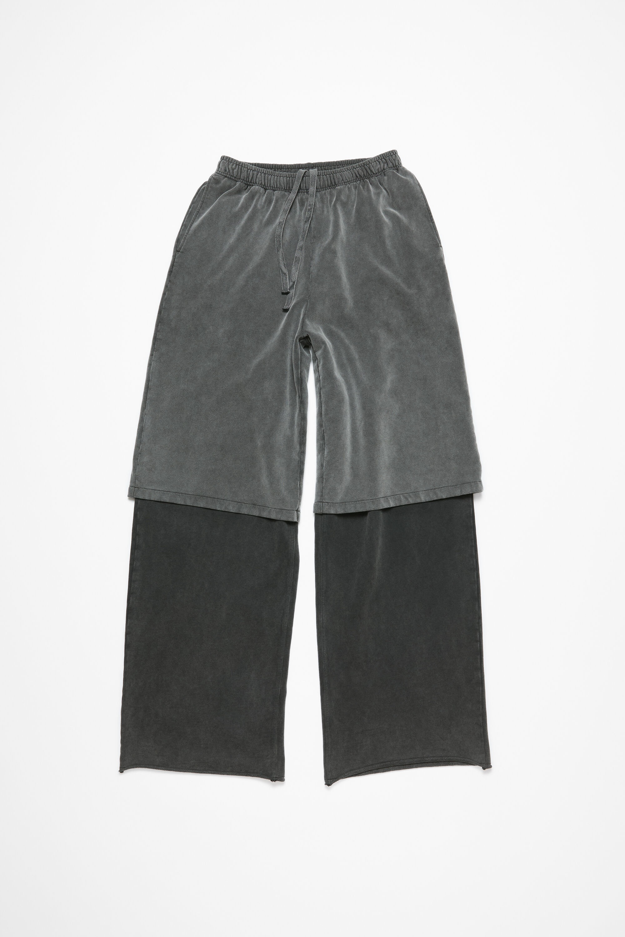 Layered trousers - Anthracite/black - 1
