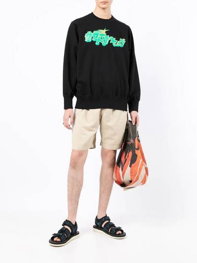 Kolor graphic print crew-neck sweatshirt outlook