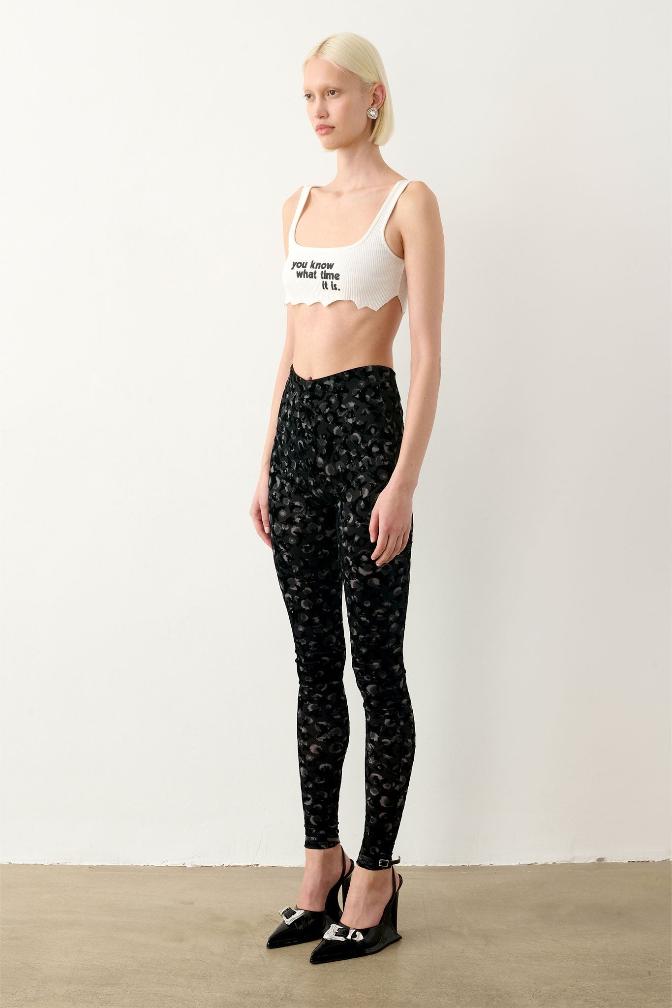 KNOCKOUT LEGGINGS BLACK LEOPARD PRINT - 6