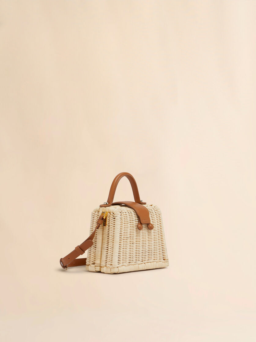 NATURAL RATTAN MIDOLLINO HANDBAG - 5