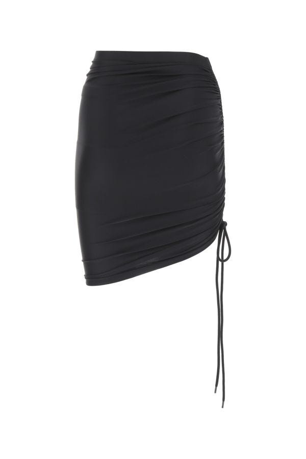 Balenciaga Woman Black Stretch Nylon Skirt - 2