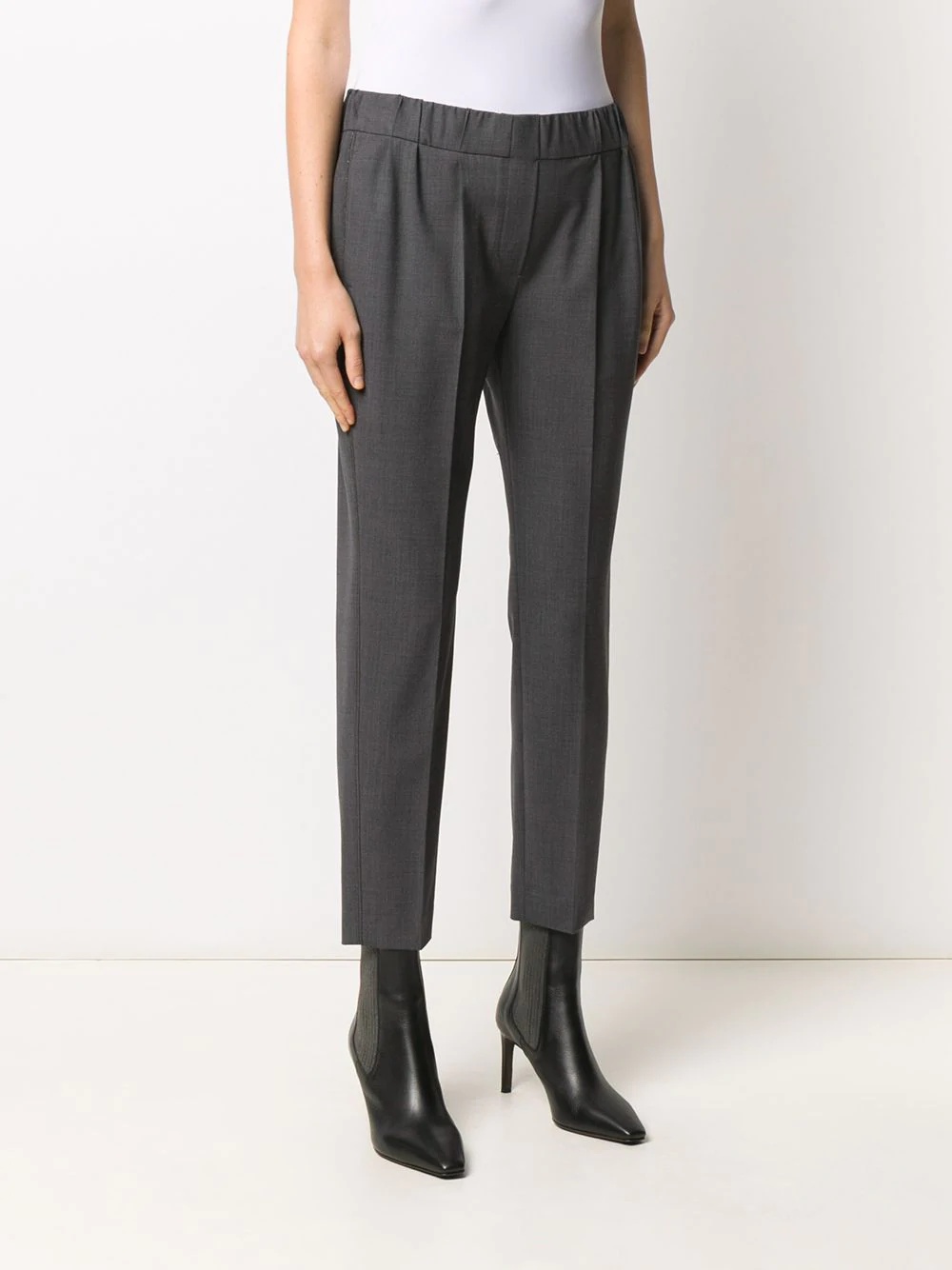 mid-rise cropped tailored trousers - 3