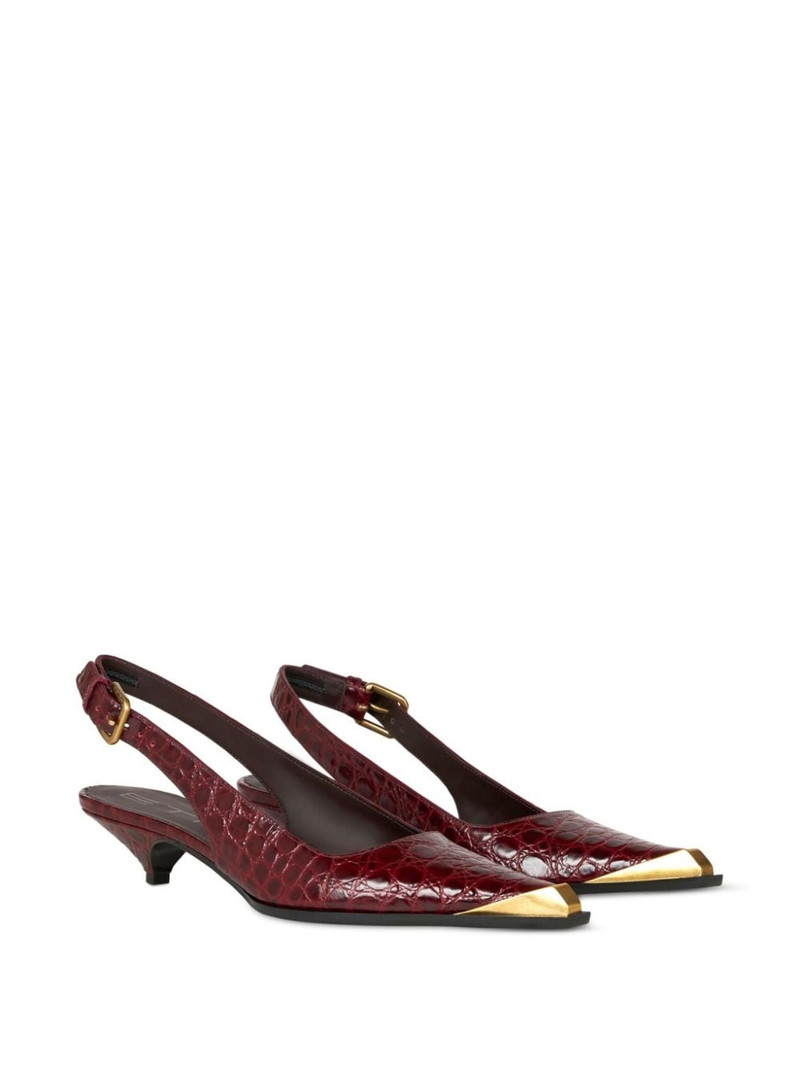 Etro crocodile-embossed pumps outlook