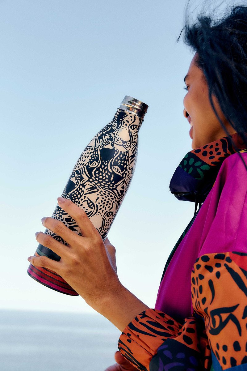 Midnight B&W Leopards Bottle 1