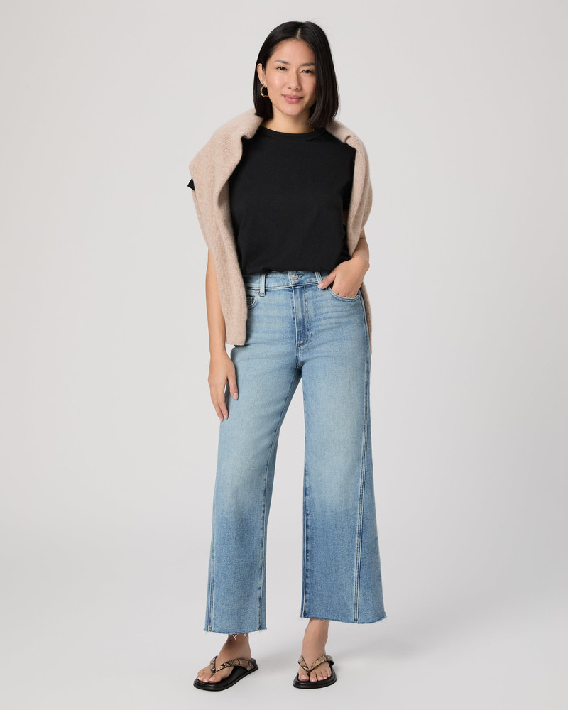 PAIGE Anessa Petite Wide Leg Jean outlook