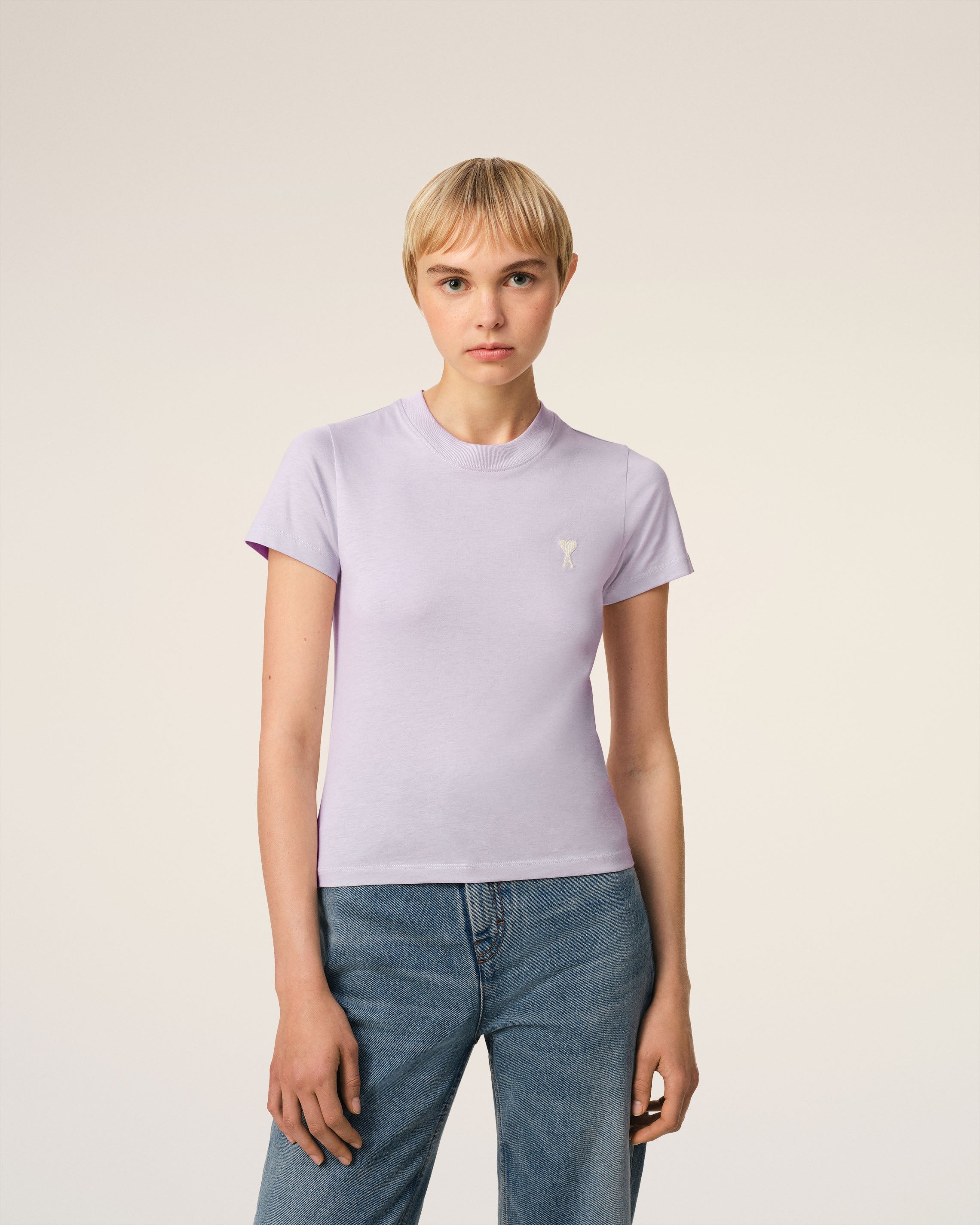 PURPLE COTTON CROPPED T-SHIRT - 3