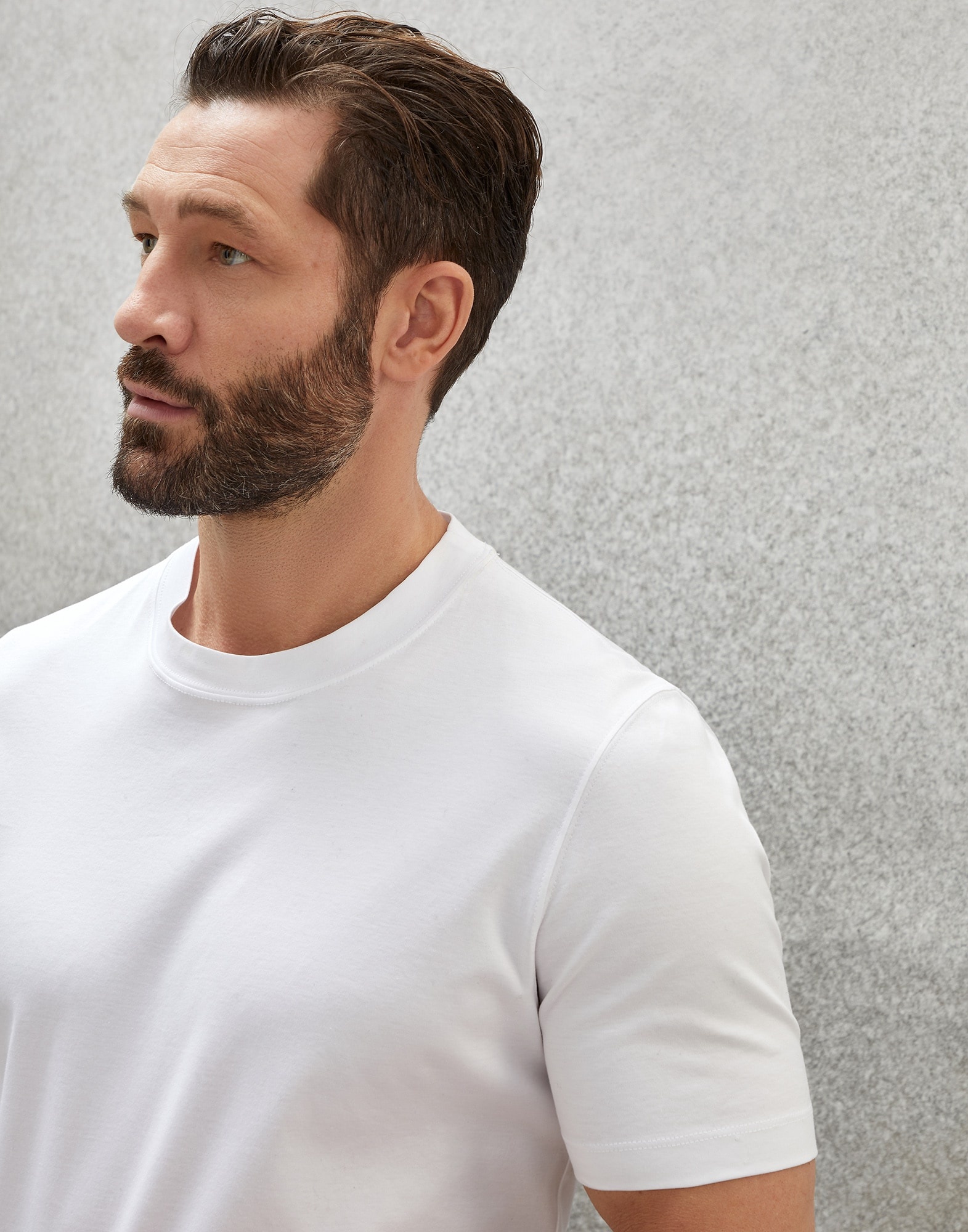Cotton jersey round neck slim fit T-shirt - 3
