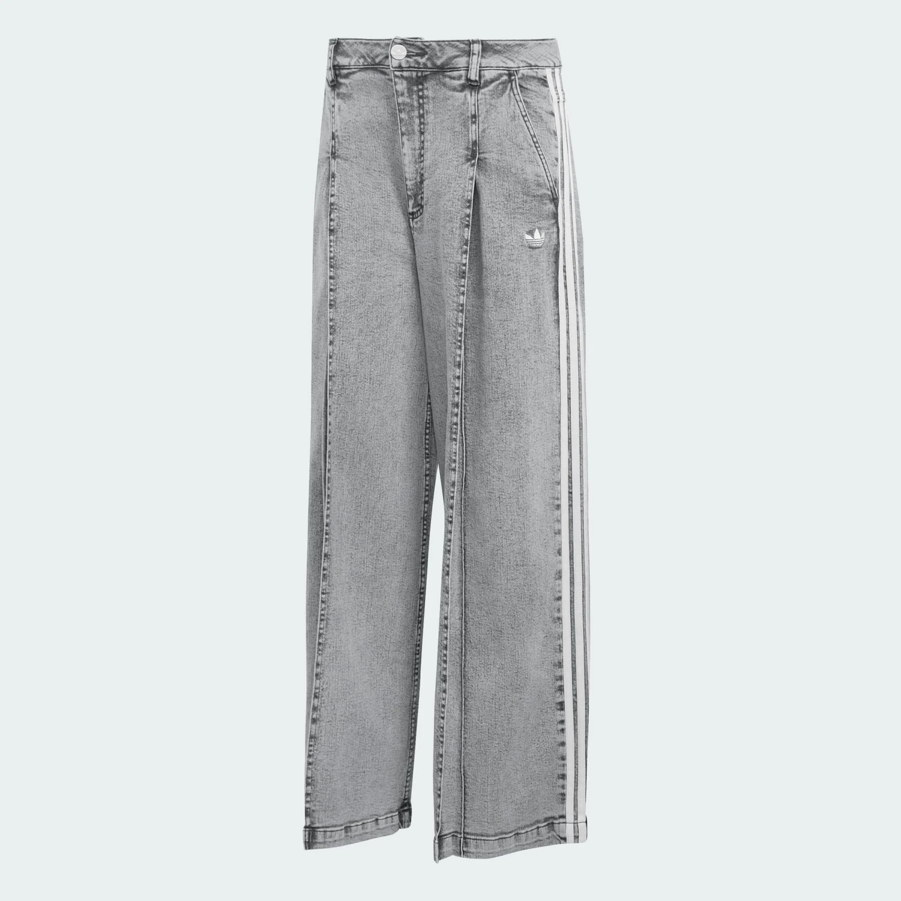 DENIM PLEATS WIDE LEG PANTS - 1