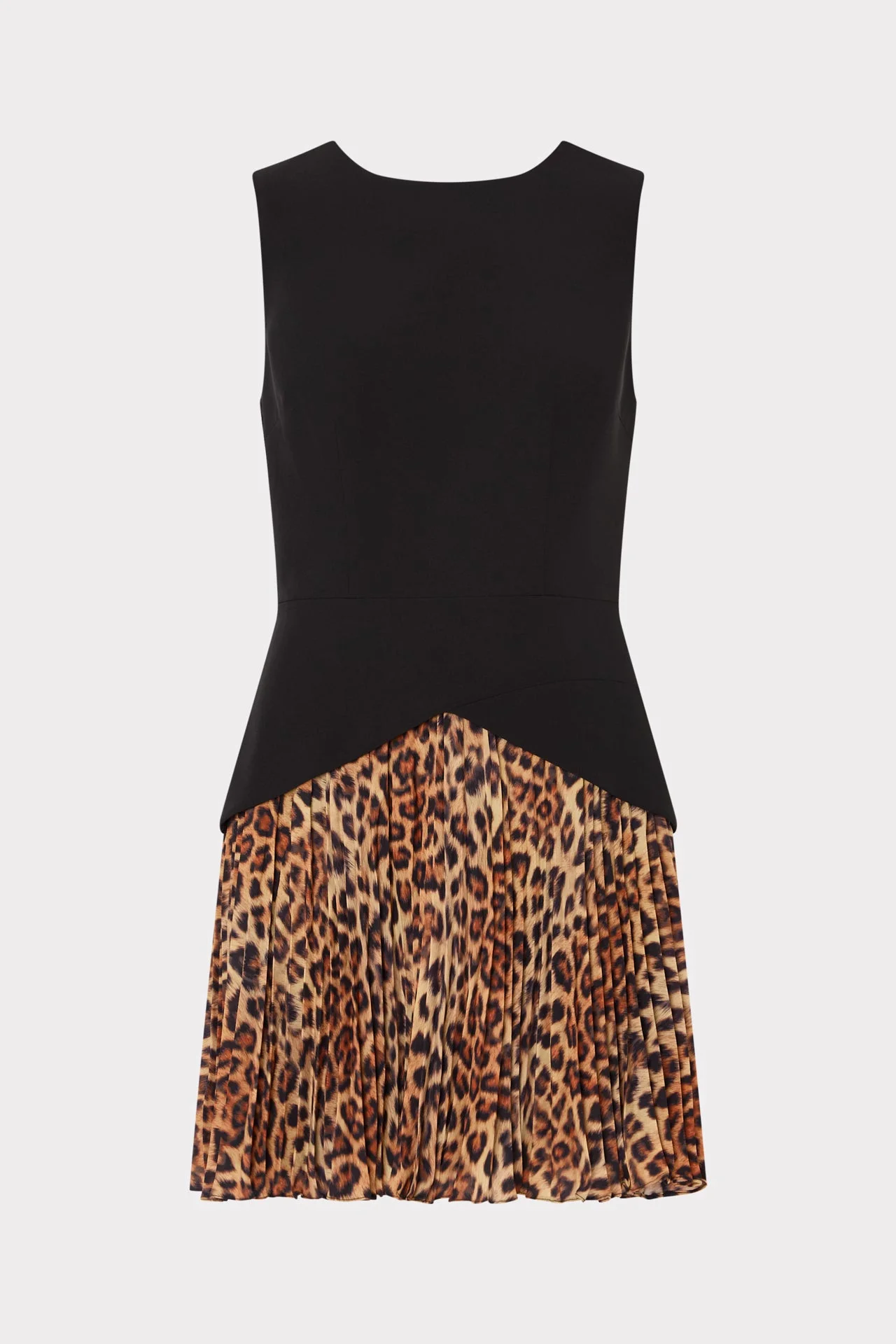Haddy Leopard Print Pleated Mini Dress - 1