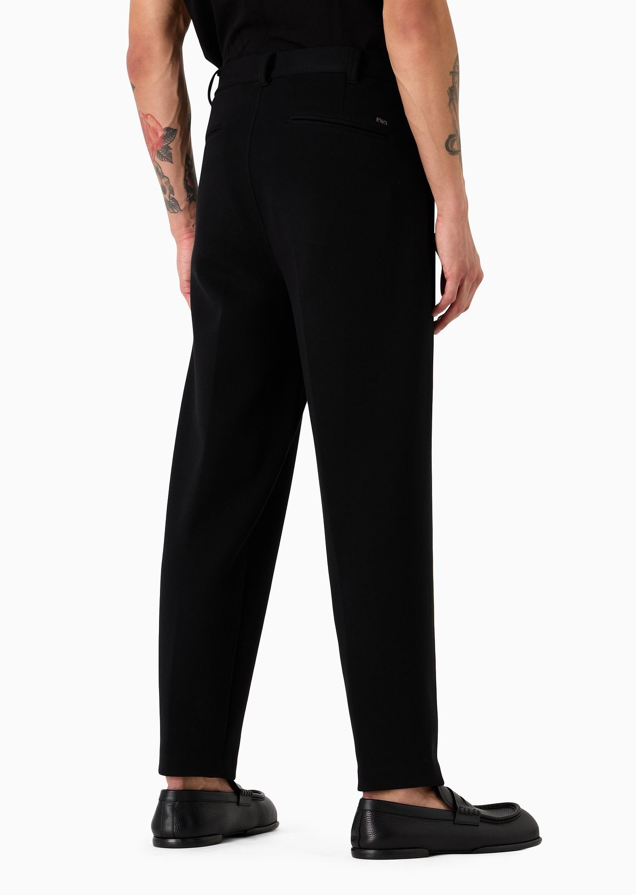 Piqué jersey-fleece trousers - 3
