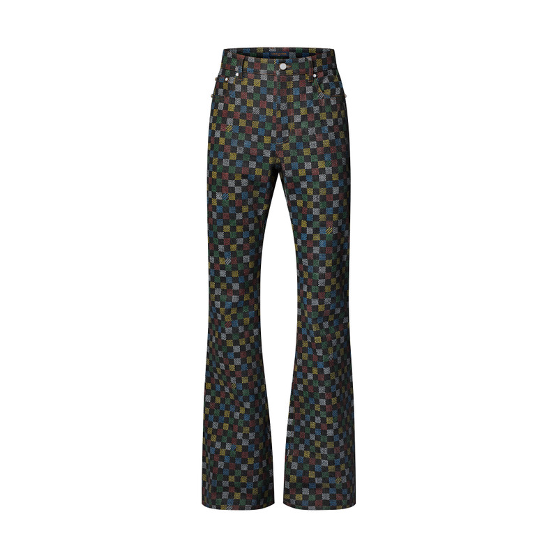 Damier Flared Denim Pants 1