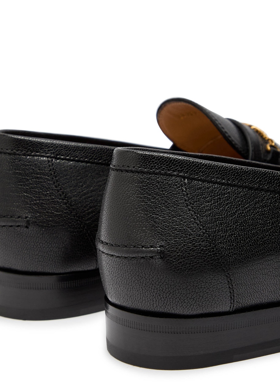 Valentino Garavani Vlogo Grained Leather Loafers - 4
