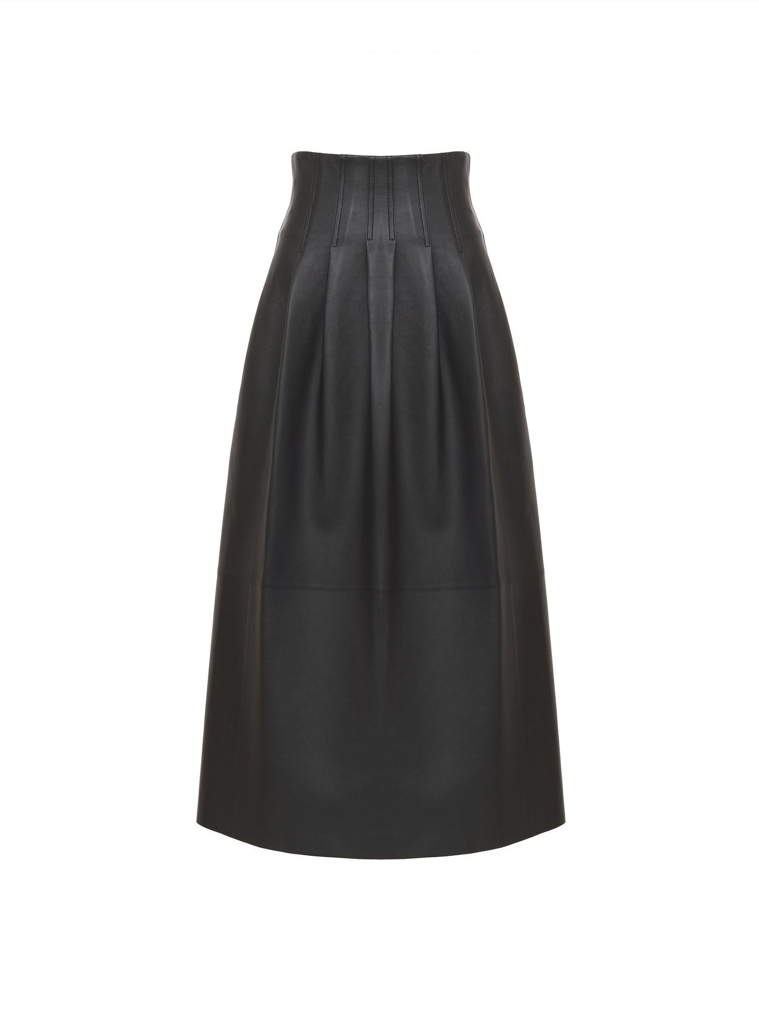 PLEATED MID-LENGTH SKIRT - 1