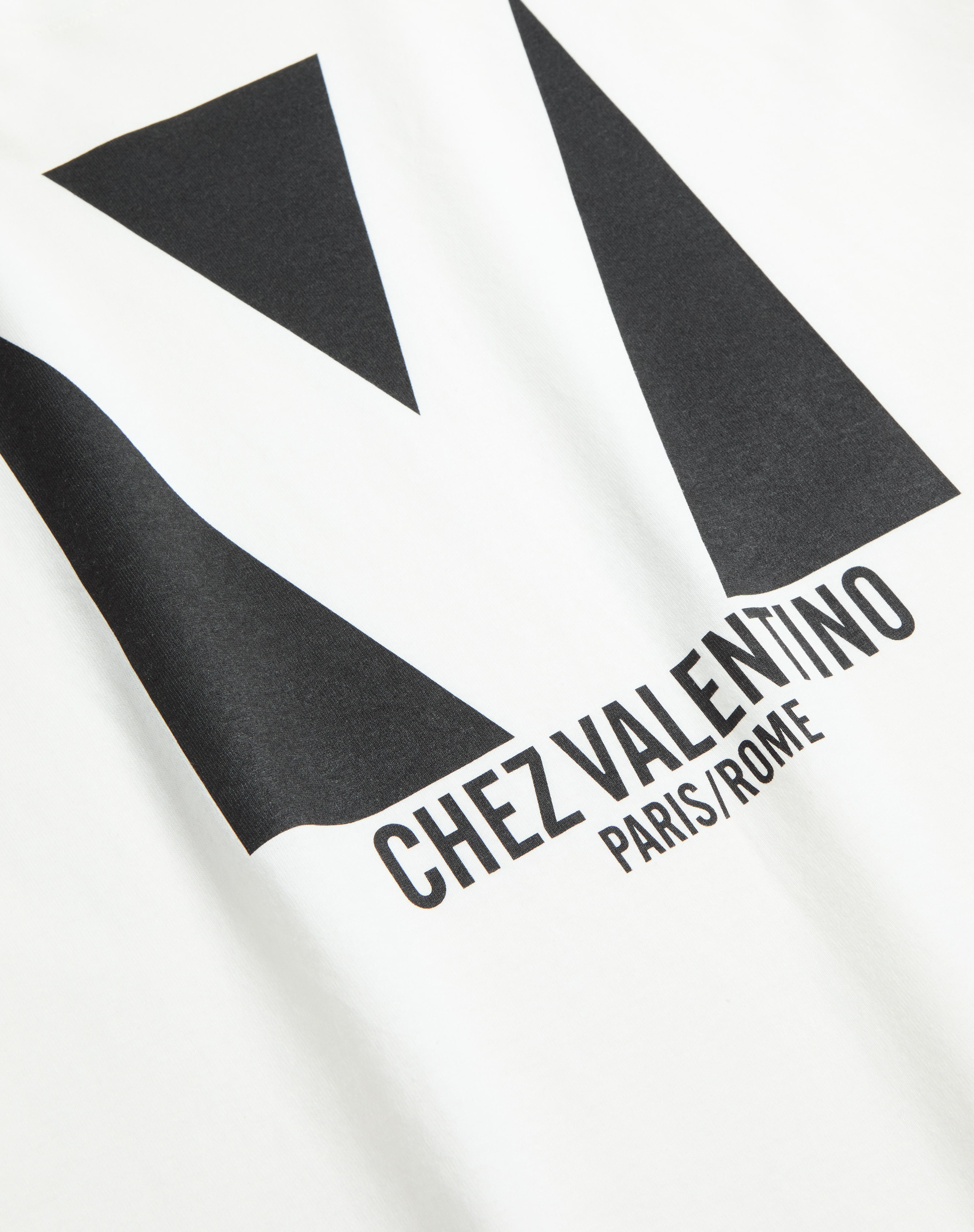 JERSEY COTTON T-SHIRT WITH CHEZ VALENTINO PRINT - 3
