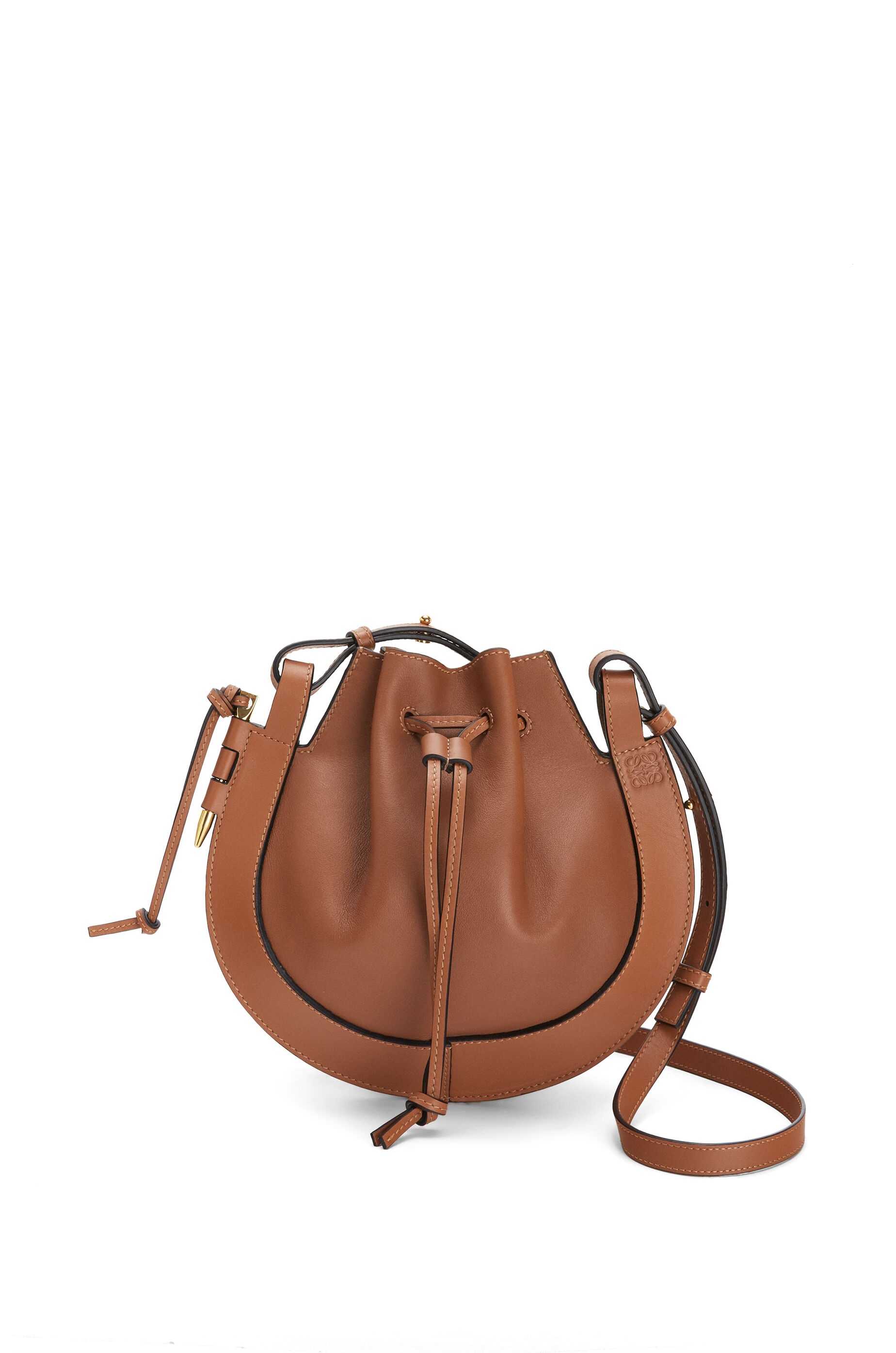 Loewe Horseshoe Small Leather Shoulder Bag - Brown