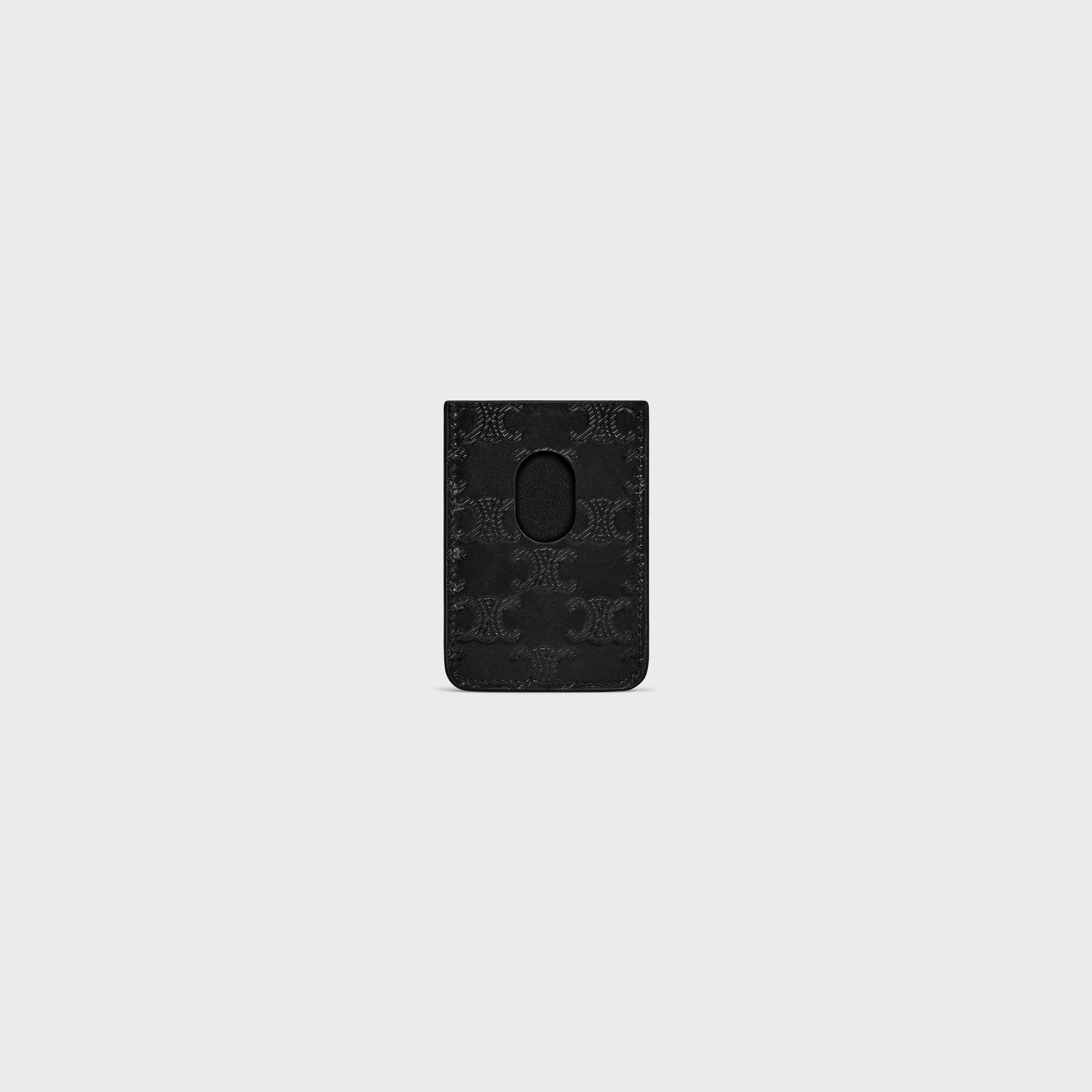 MAGNET CARD HOLDER IN Calfskin with triomphe embossed - 2