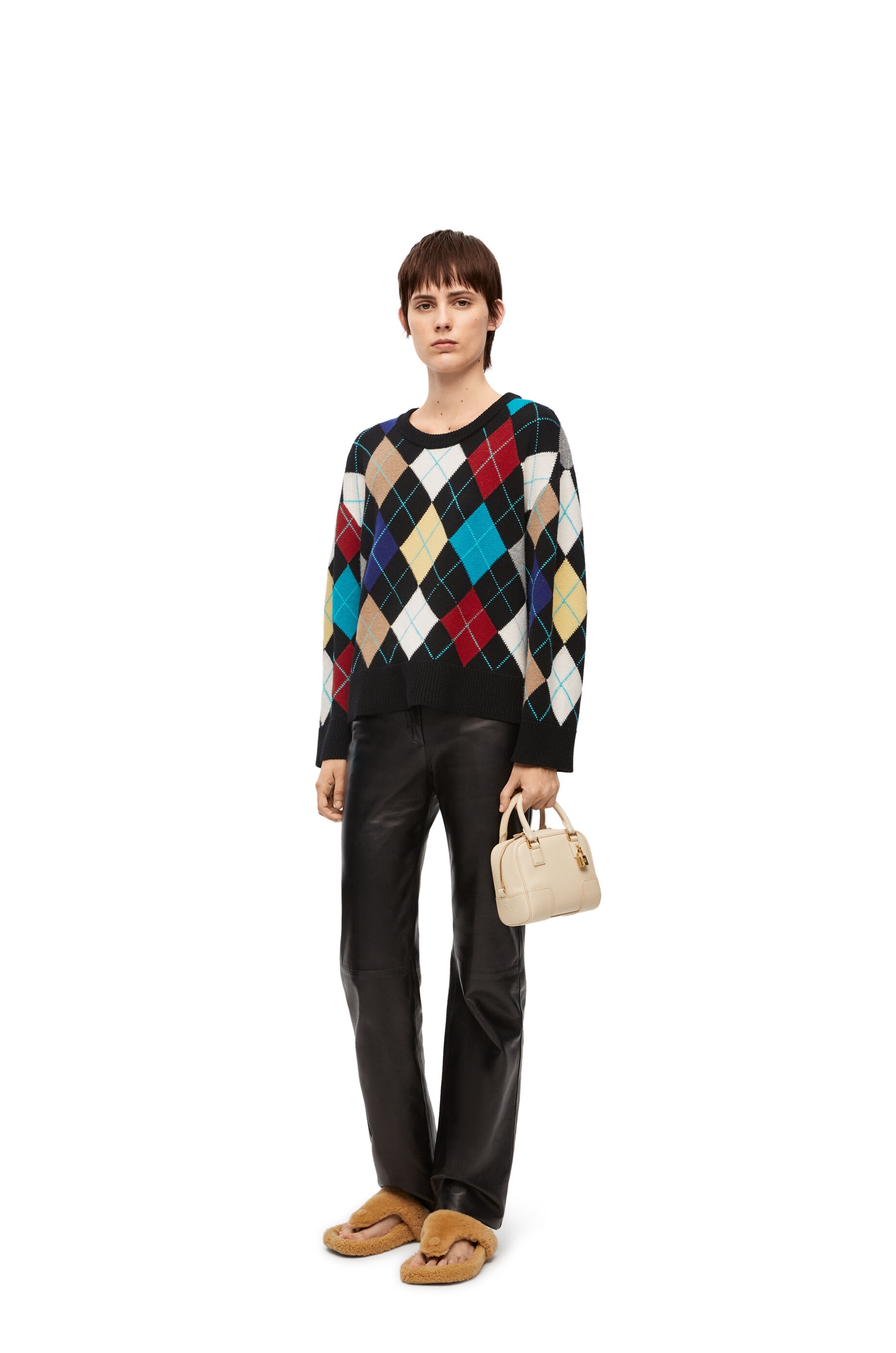 Argyle sweater In cashmere - 1