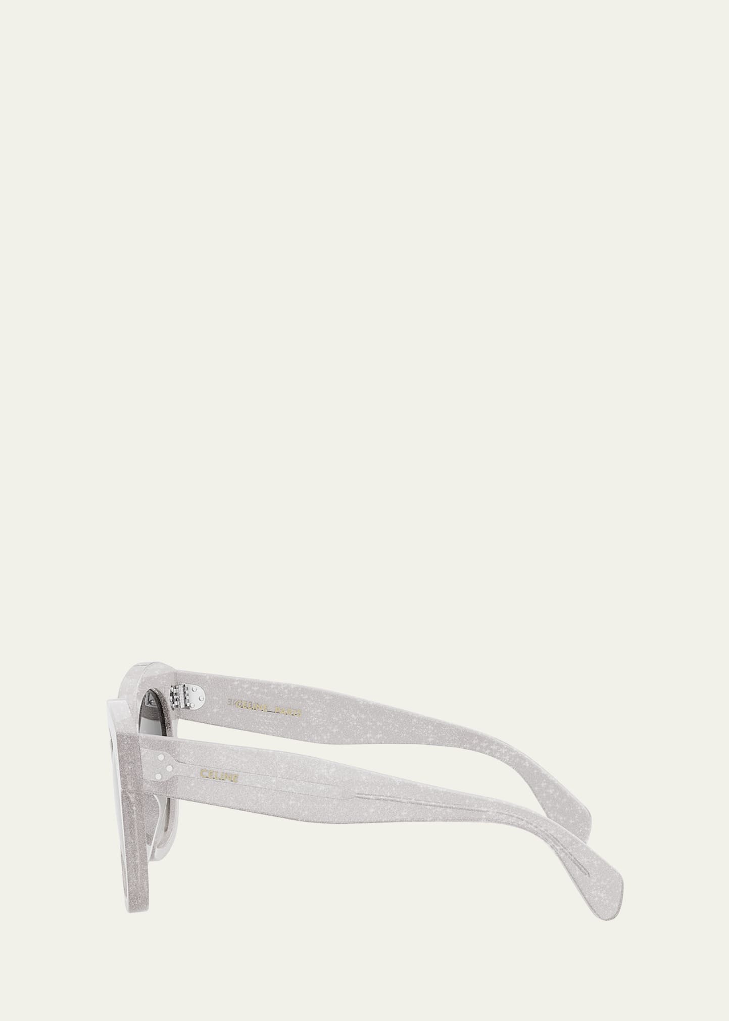 Glittery Bold Acetate Square Sunglasses - 3