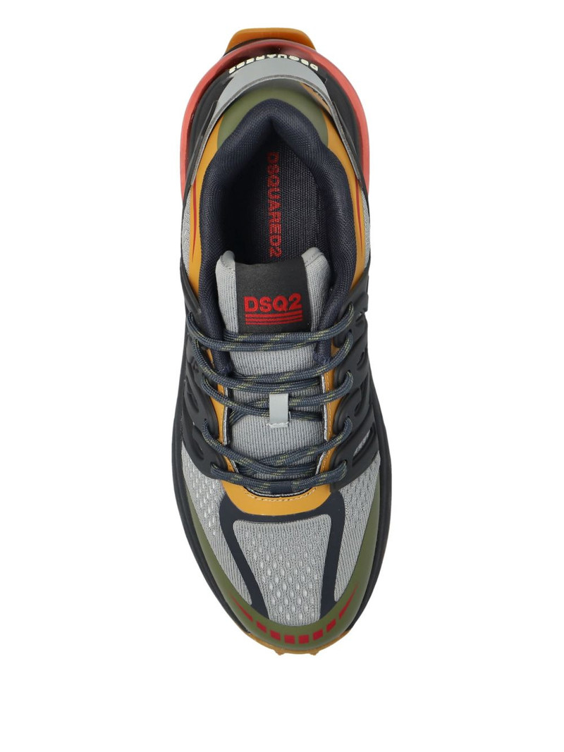 lace-up panelled low-top sneakers 3