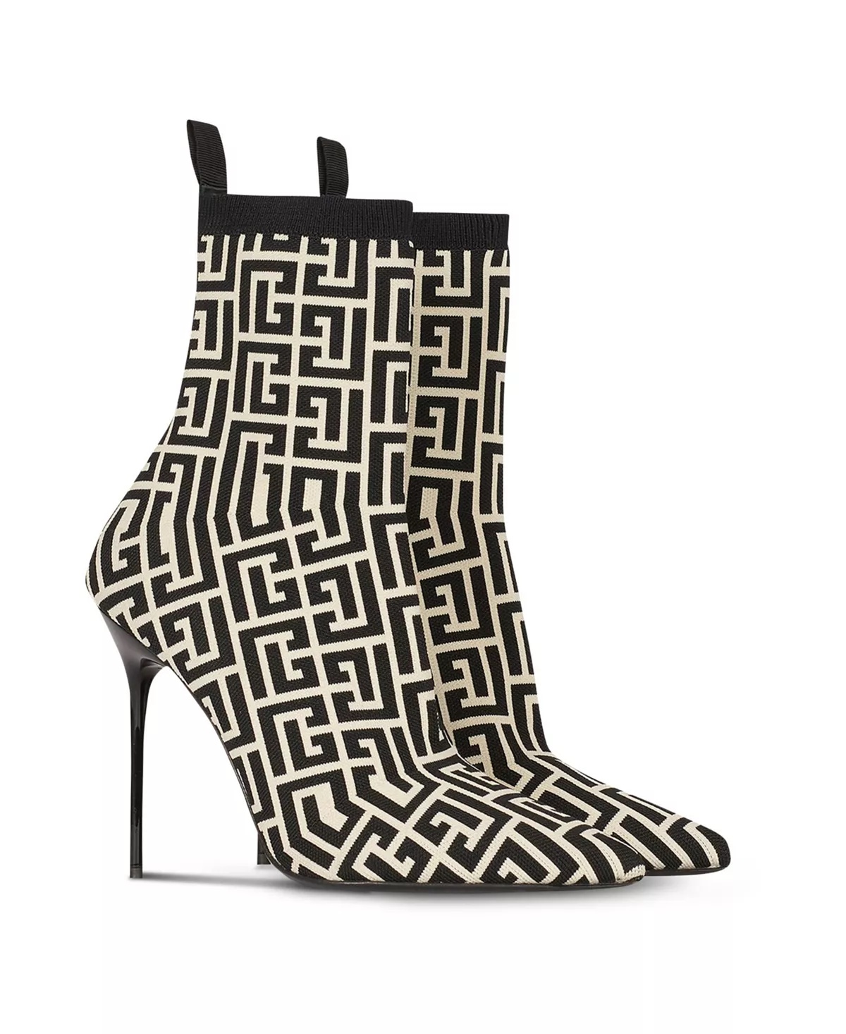 Women's Stretch Knit Skye Ankle Boots with Monogram - 1