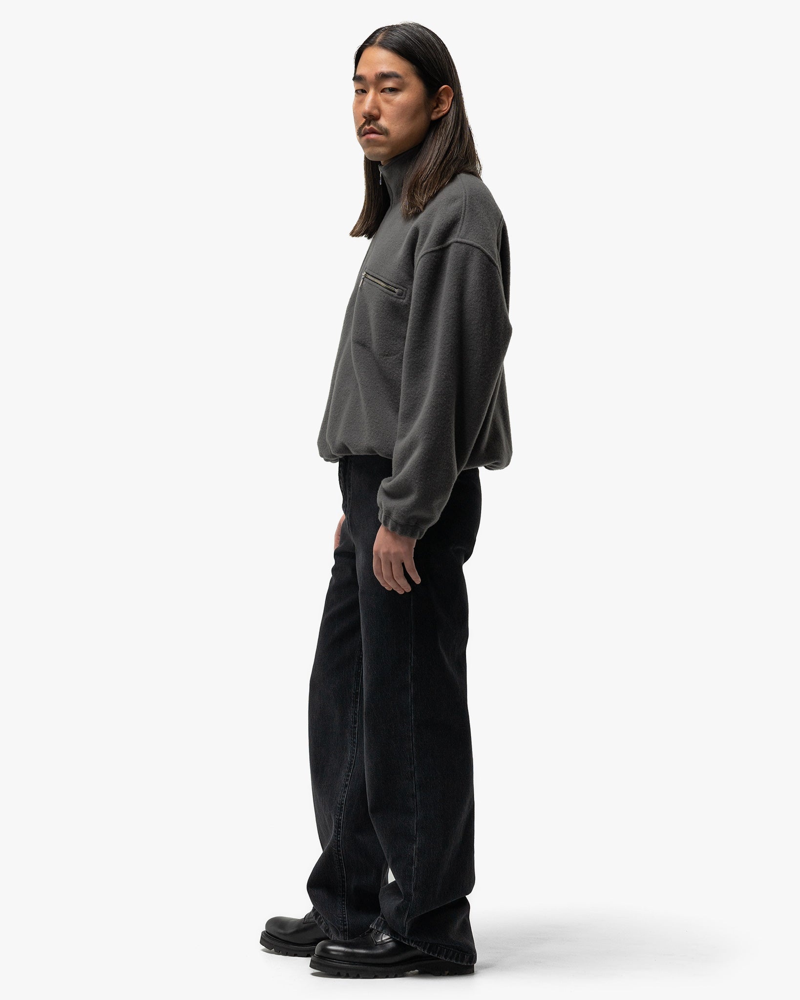 Washed Denim Trouser Anthracite - 3