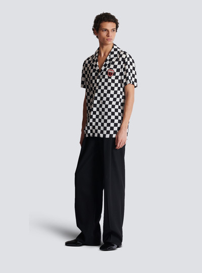 Balmain Satin Balmain Racing pyjama shirt outlook