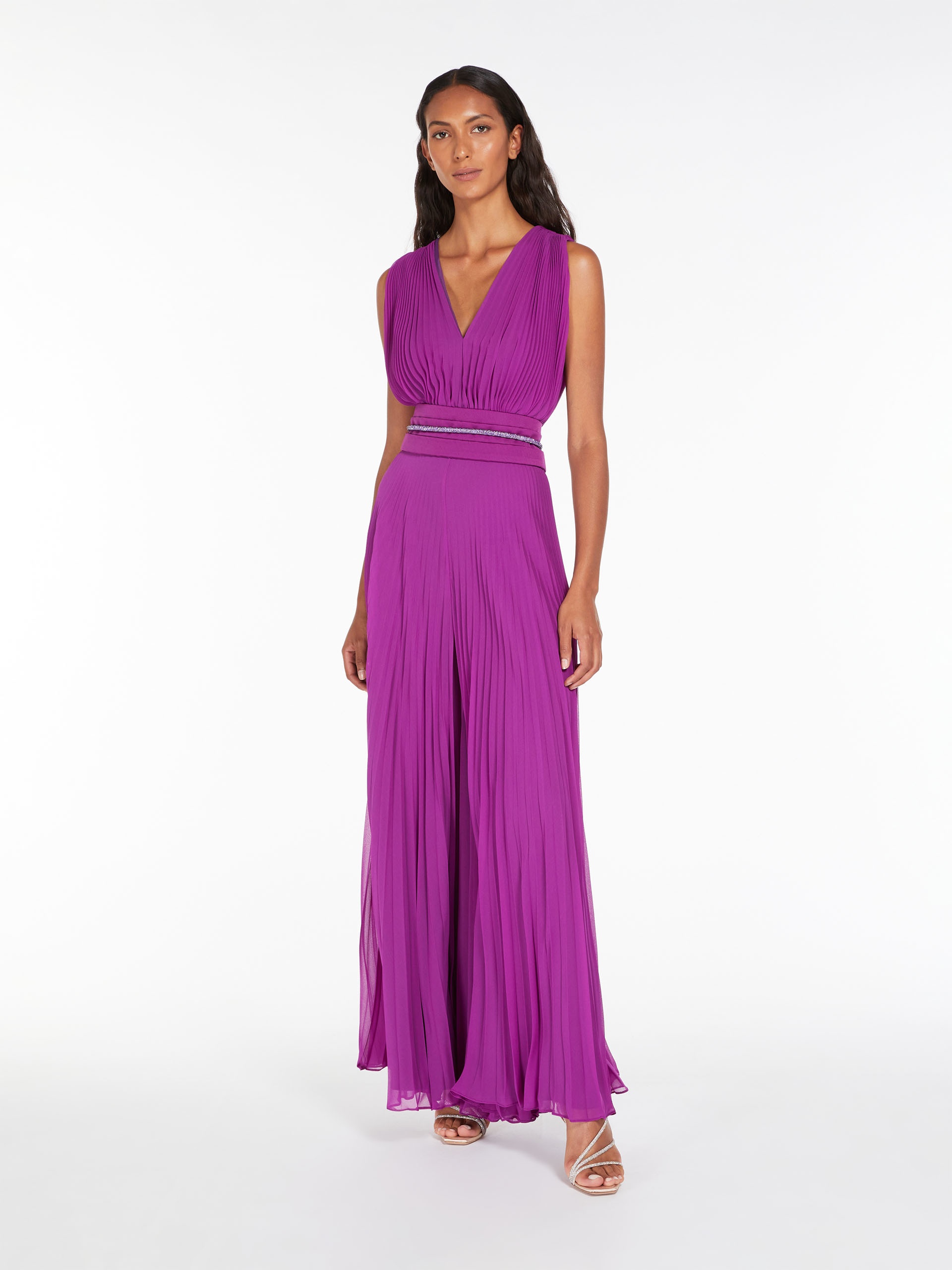 GENNARO Tuxedo jumpsuit in georgette sablé - 2
