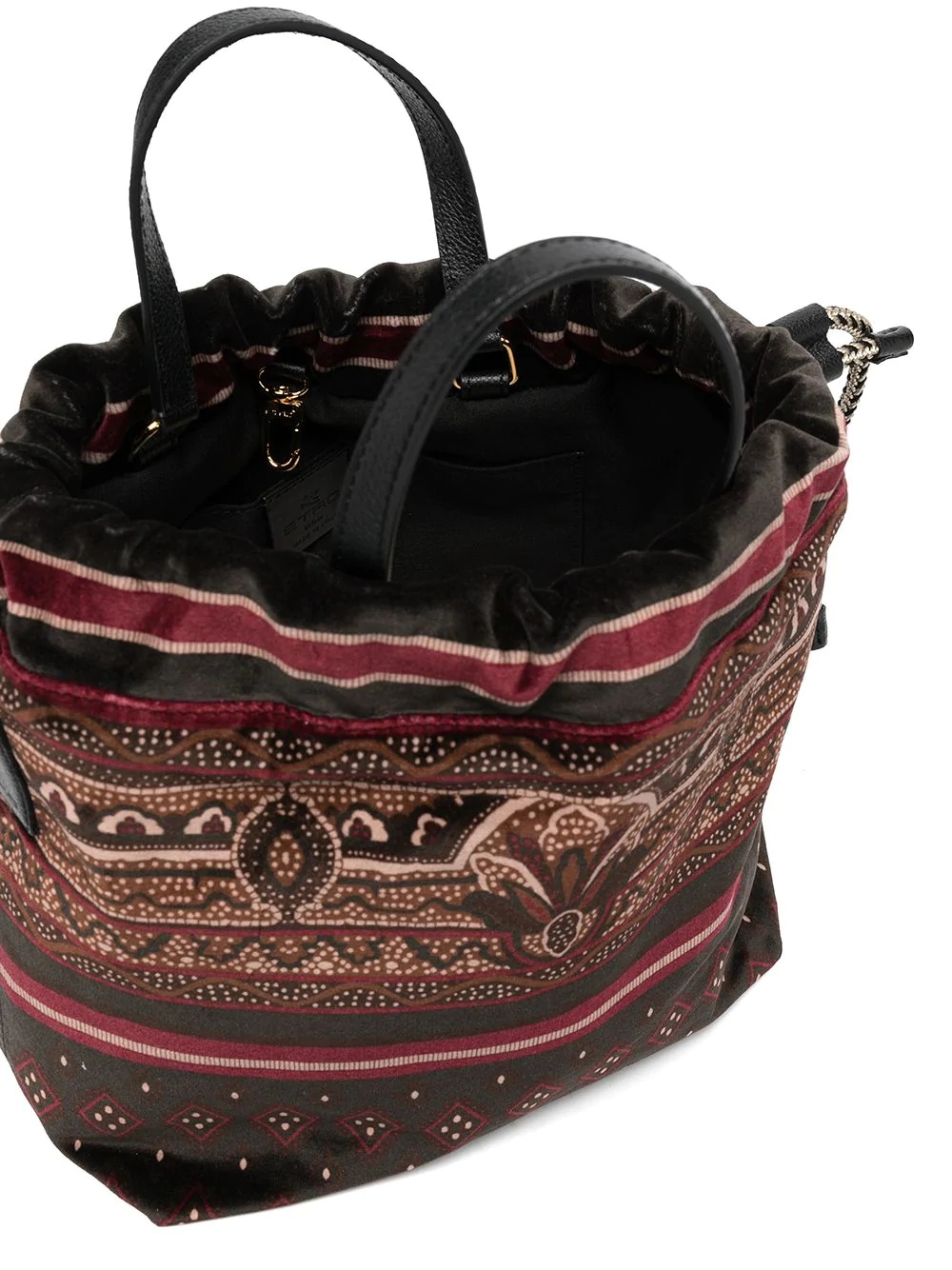 jacquard drawstring tote - 5