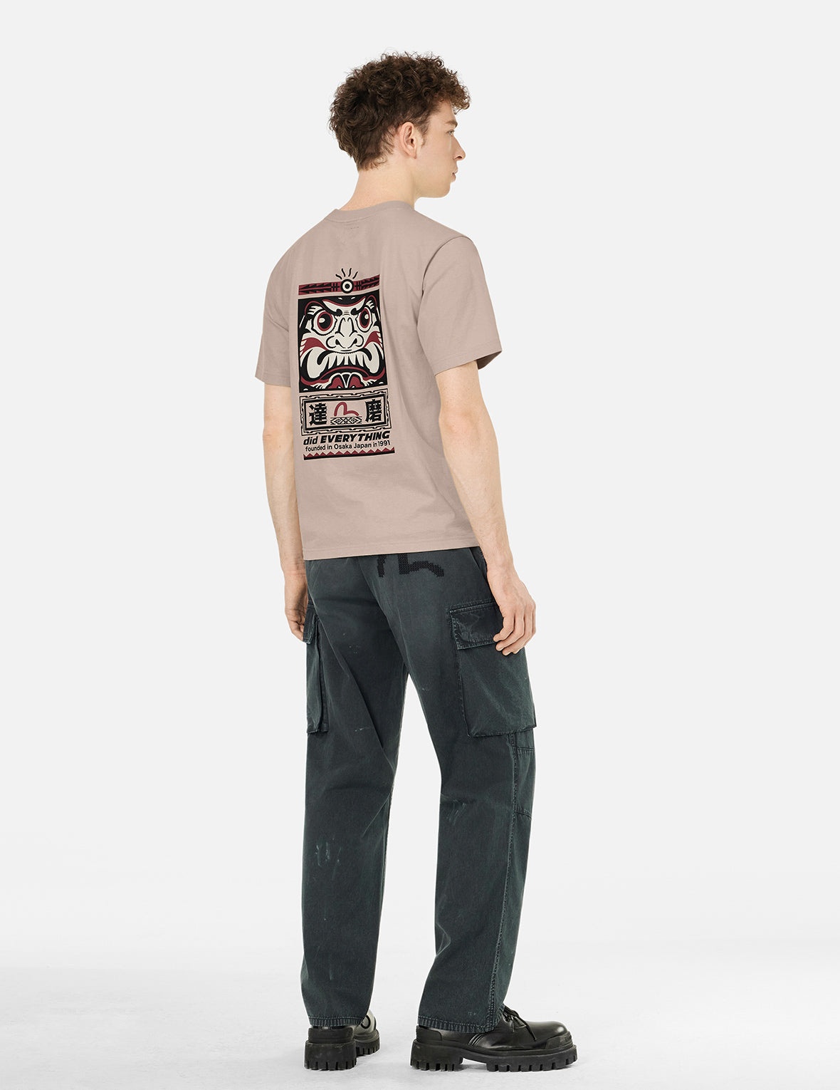 Seagull and Daruma Totem Print Regular Fit T-shirt - 3