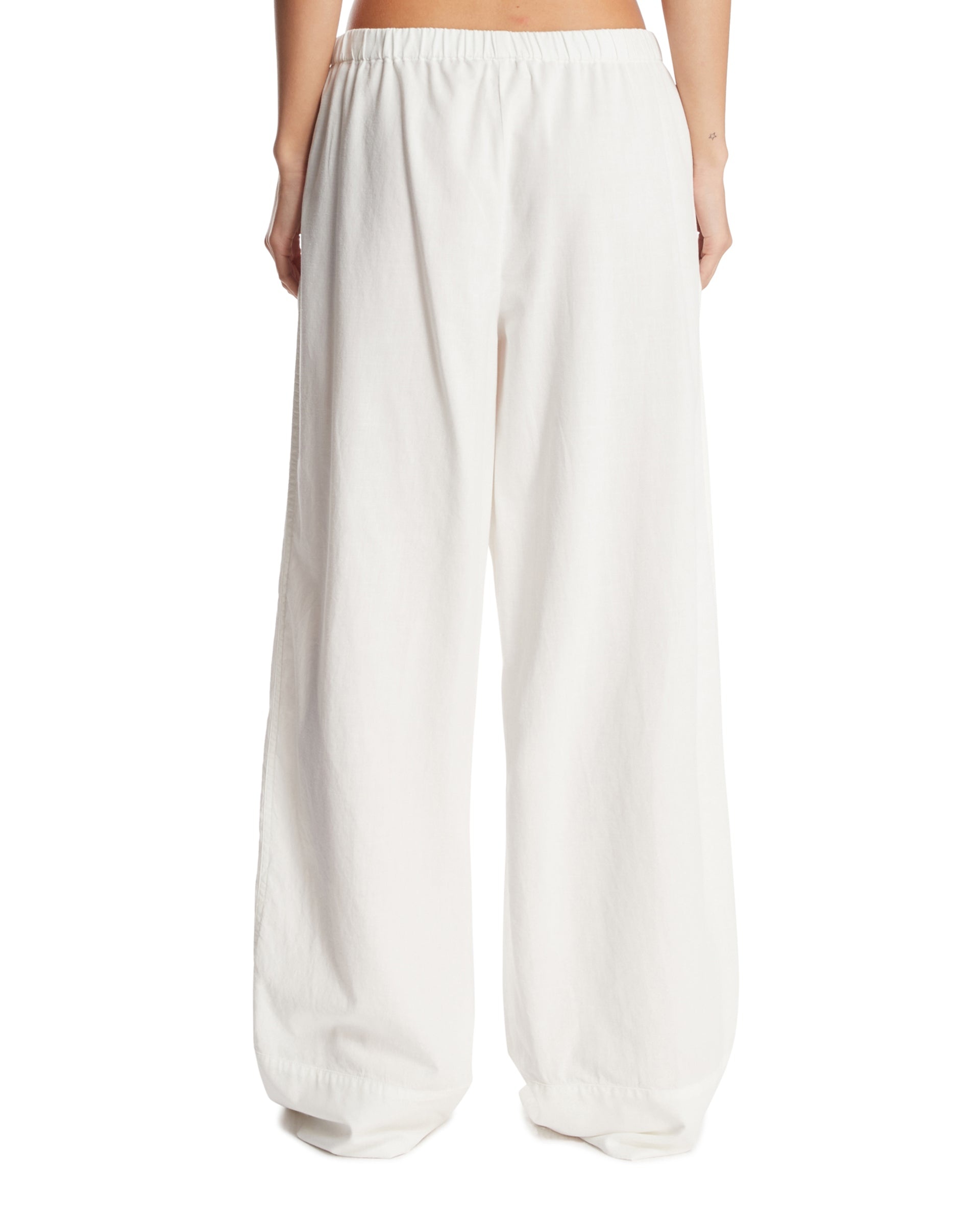 White Earl Cotton Pants - 3