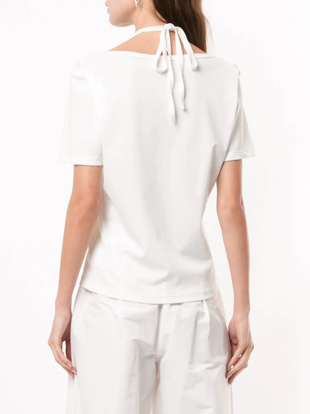 halter tie T-shirt - 4