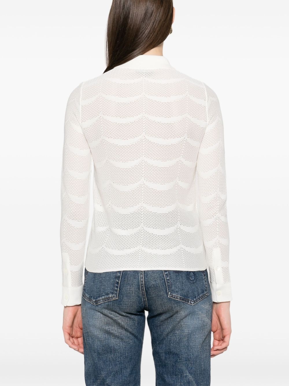 open-knit shirt - 4