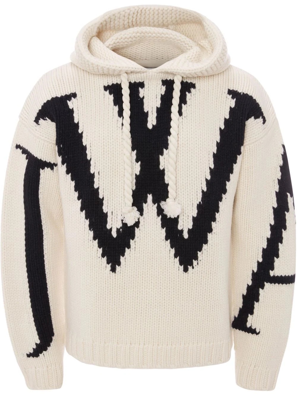 logo chunky-knit hoodie - 1