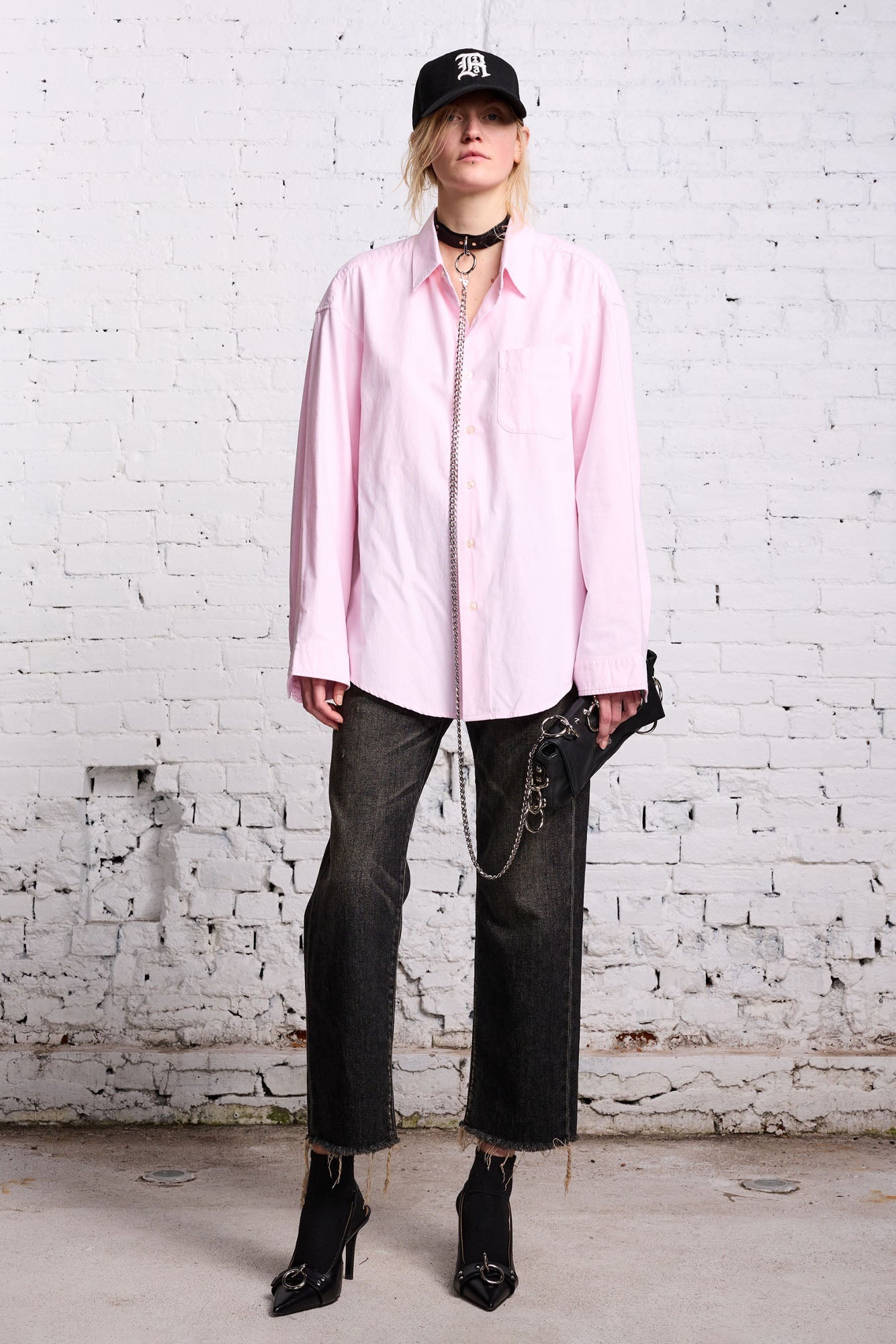 LONG SLEEVE BUTTON-UP - LIGHT PINK - 3