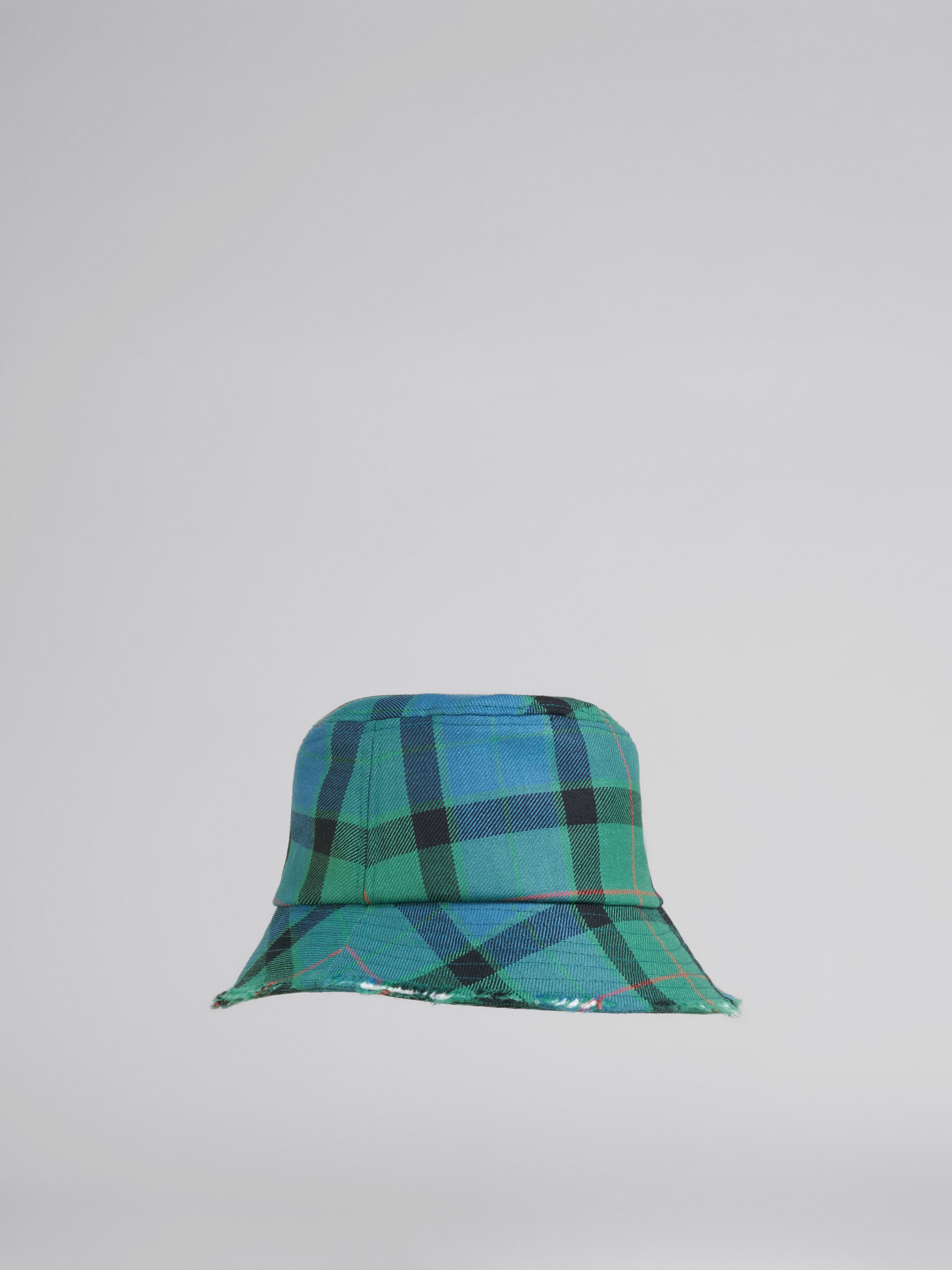 MULTICOLOR TARTAN WOOL BUCKET HAT - 3