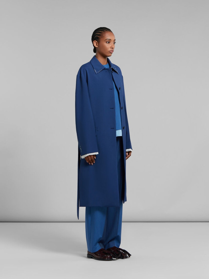 BLUE DÉGRADÉ PINSTRIPE WOOL TROUSERS 5