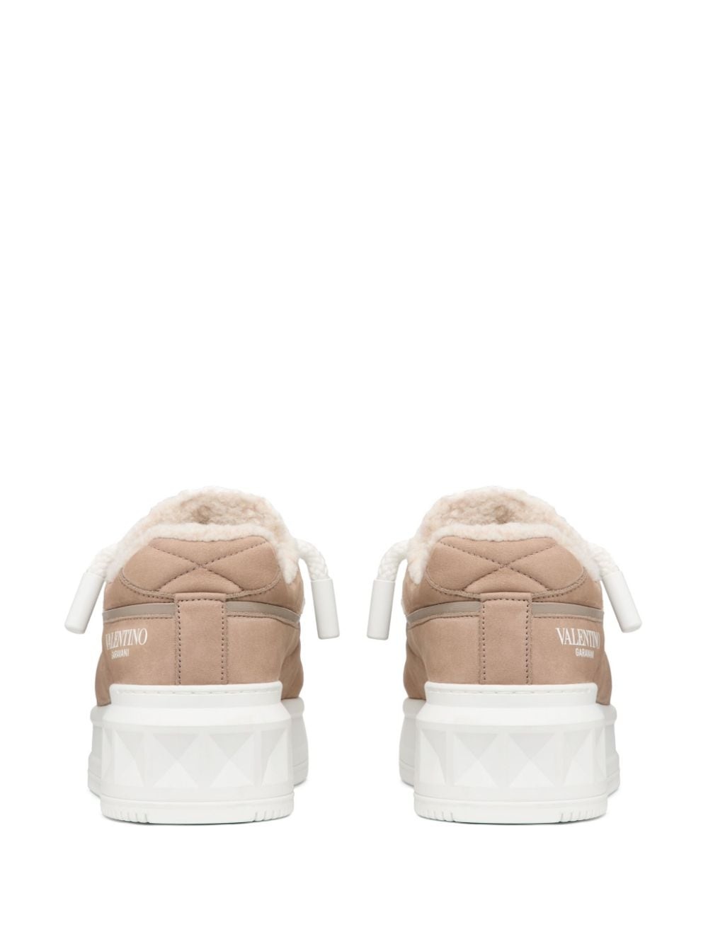 logo-print panelled sneakers - 3