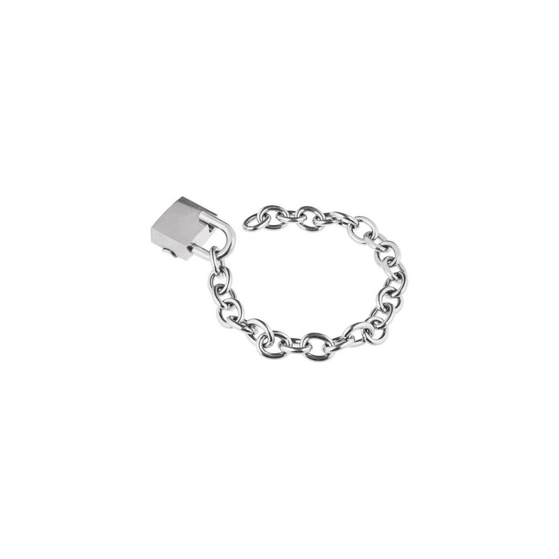 BALENCIAGA Bb Padlock Bracelet in Silver/antique Silver outlook