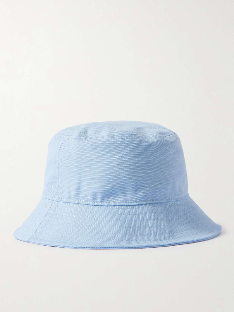 Logo-Appliquéd Cotton-Canvas Bucket Hat 3