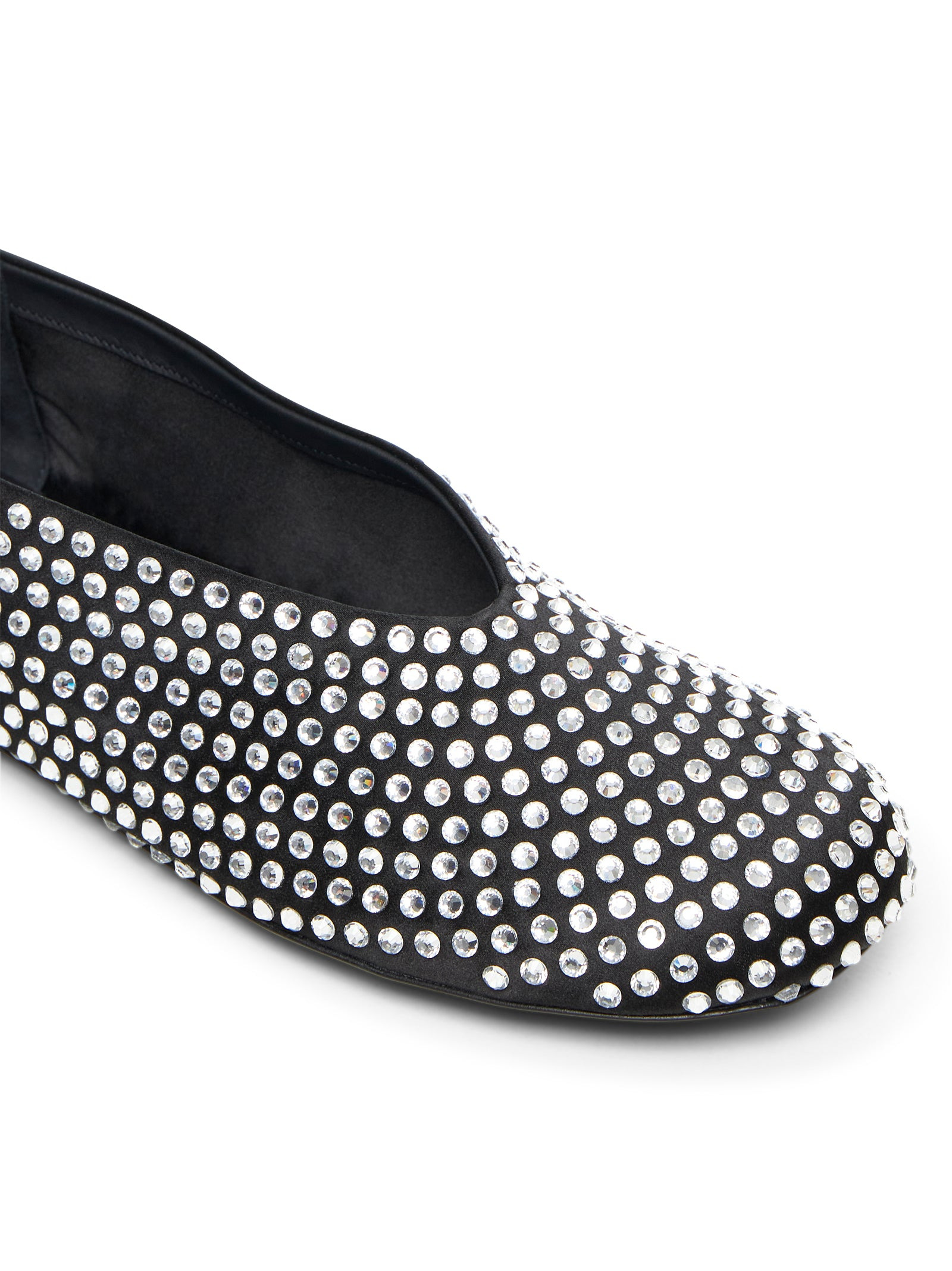 Black crystal-embellished Marcy ballet flats - 4