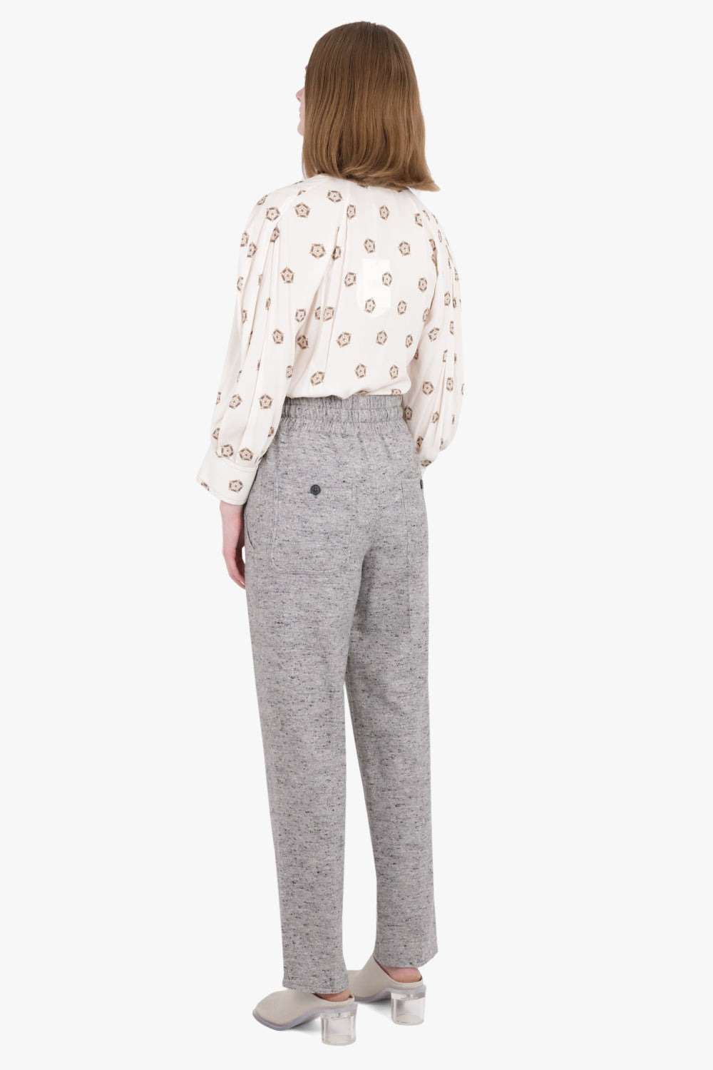 FLOWER PATCHWORK BLOUSE L/S SOFT WHITE - 3