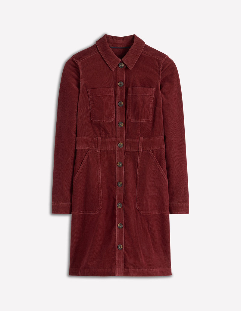 Amanda Cord Short Dress-Chestnut 1