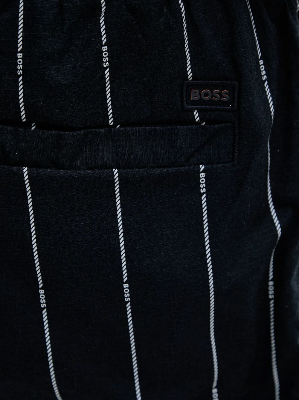 pinstripe drawstring shorts - 5