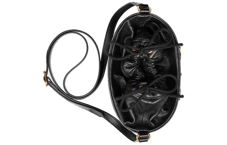 (WMNS) Gucci Horsebit 1955 Drawstring Bucket Bag 'Black' 602118-1DBLG-1000 - 5
